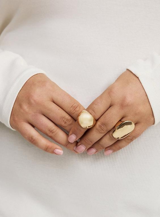 Organic Statement Ring Set