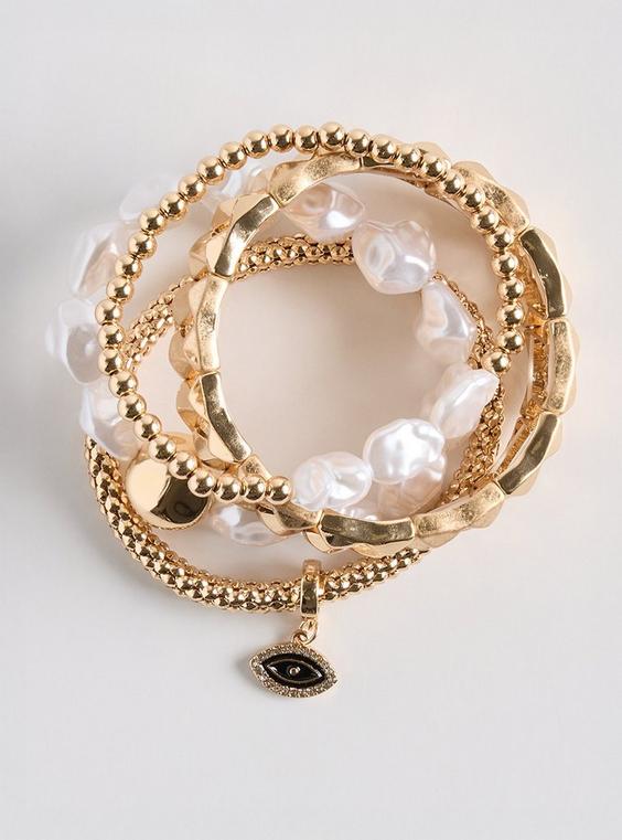 Pearl Stretch Bracelet Set