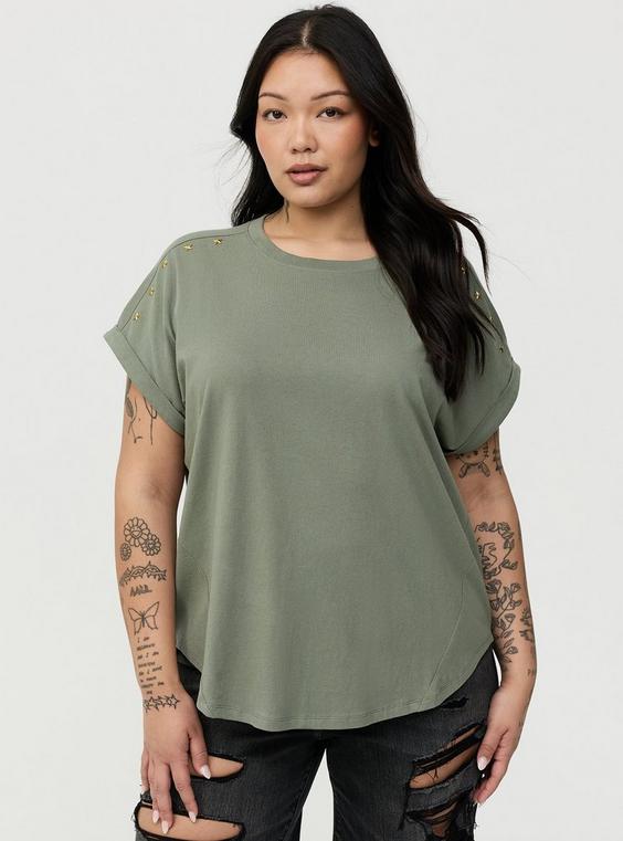 Cotton Jersey Relaxed Dolman Tee