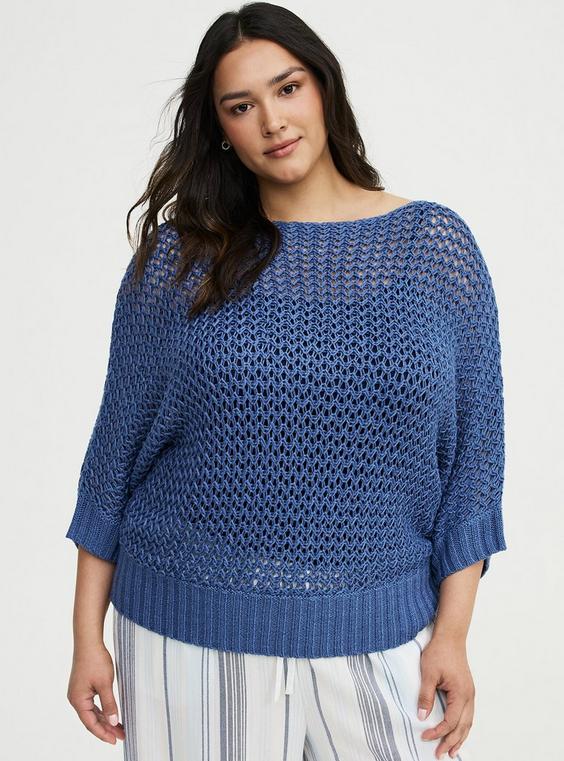 Crochet Relaxed Dolman Sweater