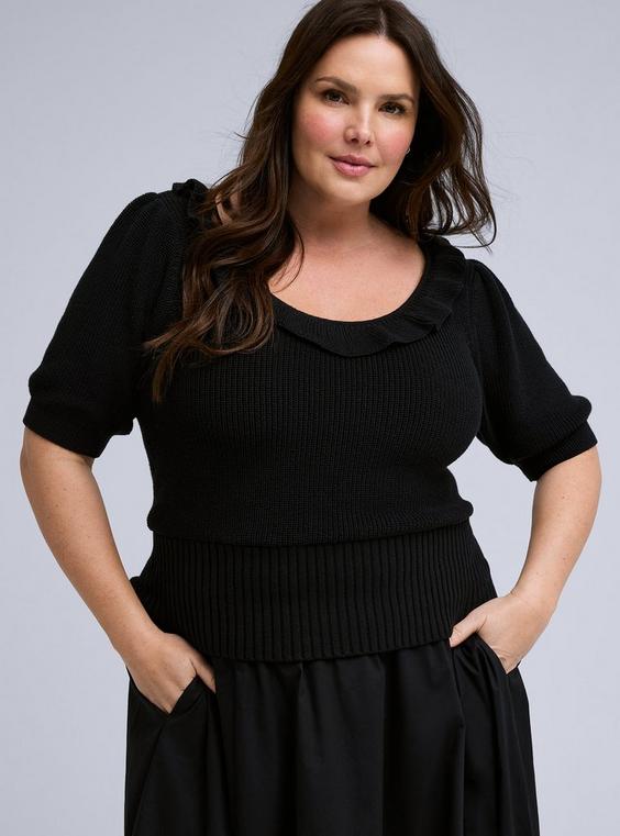 Belle Isle Ruffle Neck Sweater