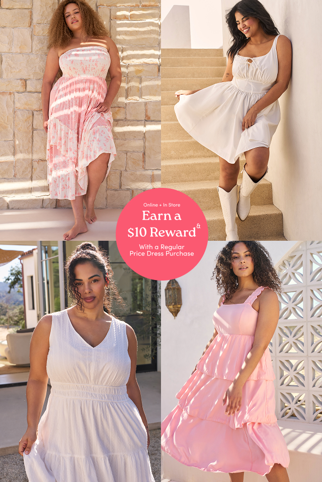Online + In Store | Earn a $10 Reward& With A Regular Price Dress Purchase