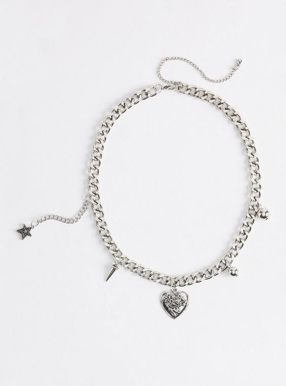 Interwoven Link Heart Necklace