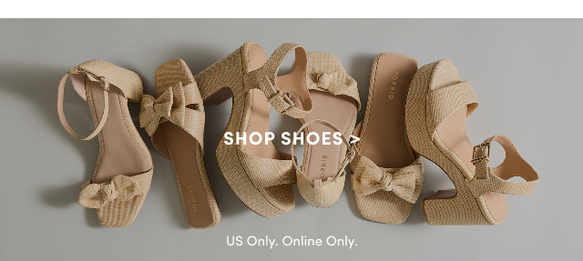 Shop Shoes > | Us Only. Online Only 