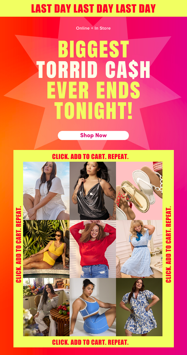 Biggest Torrid Cash Weekend Ever! | Shop Now >