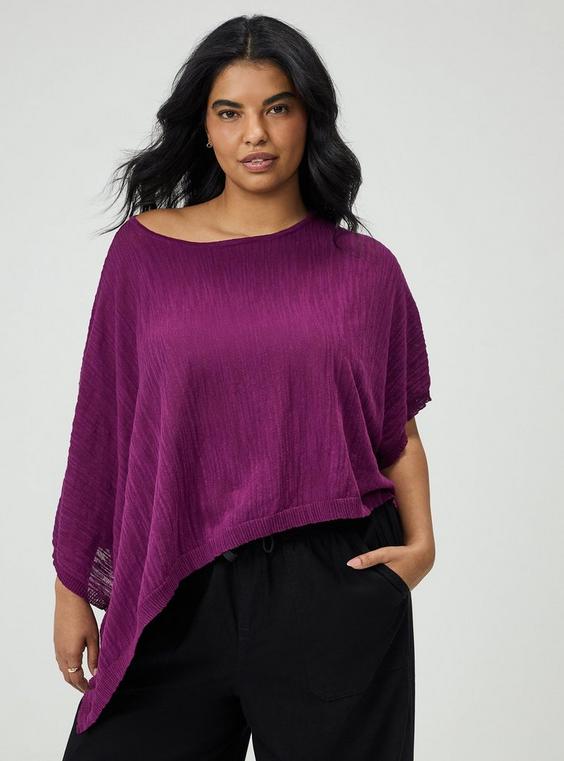 Slub Asymmetrical Sweater