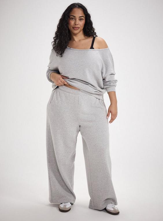 TRU Wide-Leg Cozy Fleece Sweatpant