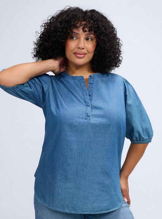 Belle Isle Puff Sleeve Button Down