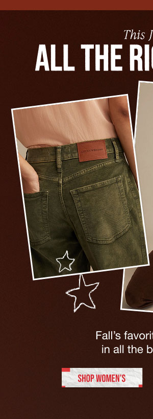 All the right Cords Shop Women's