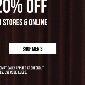 Email Exclusive Extra 20% off Shop Men's Email Exclusive Extra 20% off Shop Men's
