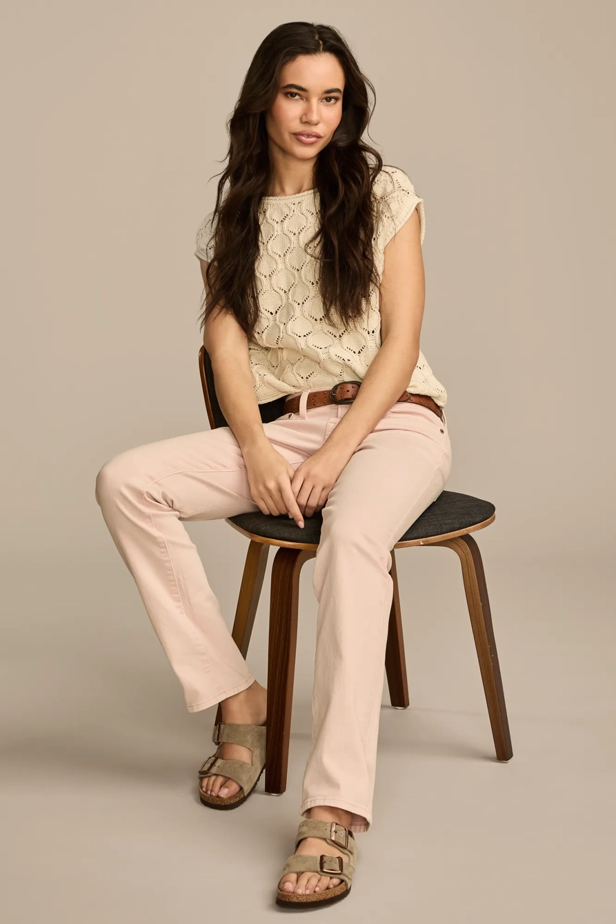 Image of Lucky Brand Mid Rise Sweet Straight - Women's Pants Denim Straight Leg Jeans in Got Me Blushin Wash