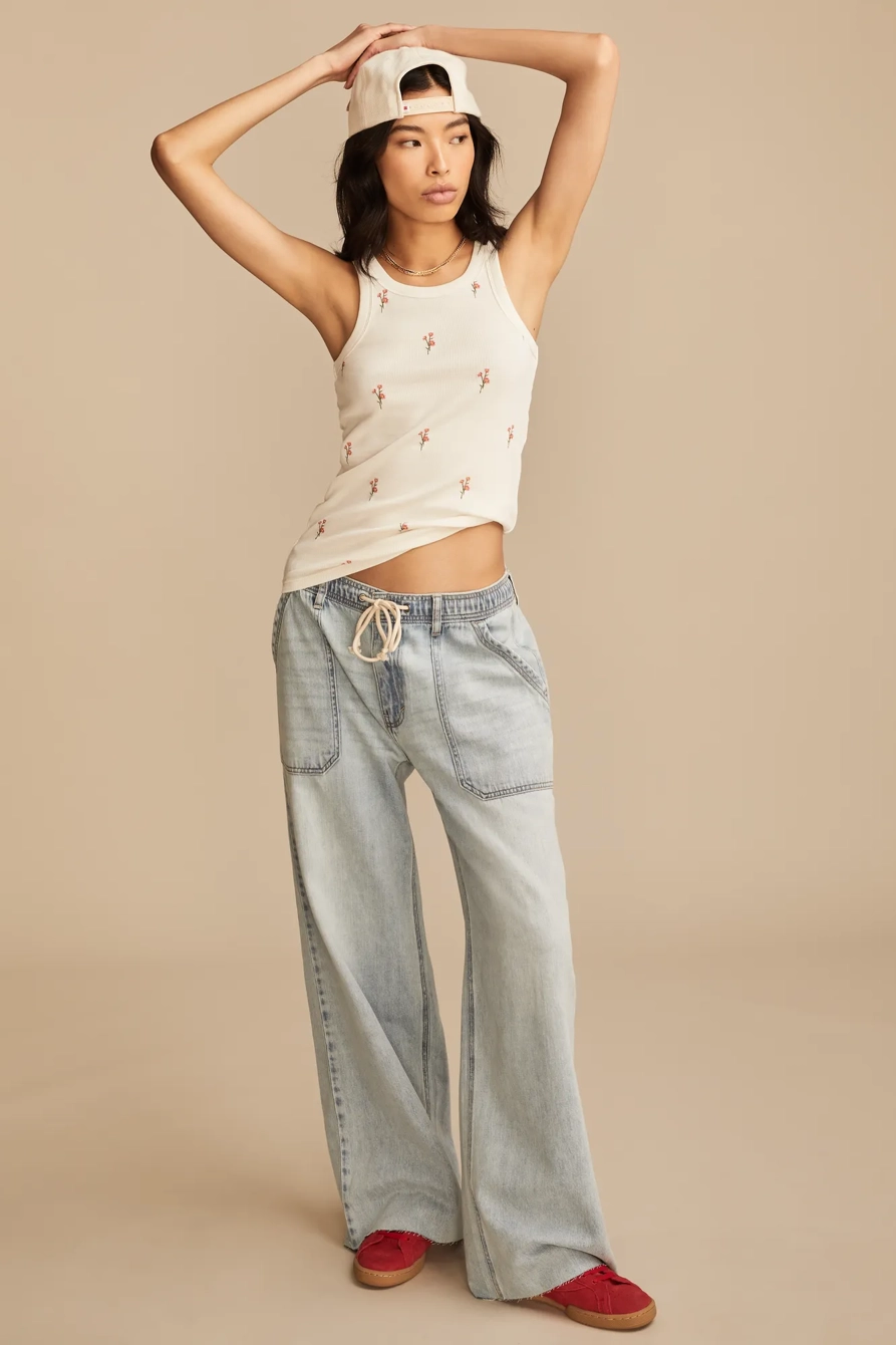 Image of Lucky Brand Patch Pocket Pull On Jean - Women's Jeans Denim Pants in Strike Out