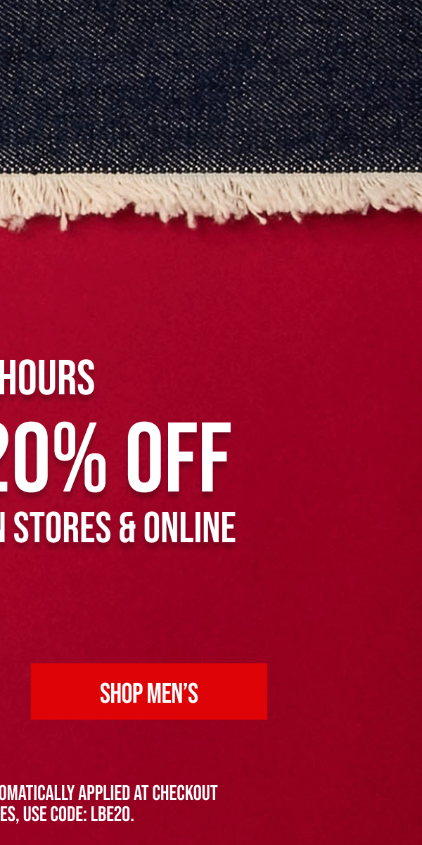 Email Exclusive Extra 20% off Shop Men's Email Exclusive Extra 20% off Shop Men's