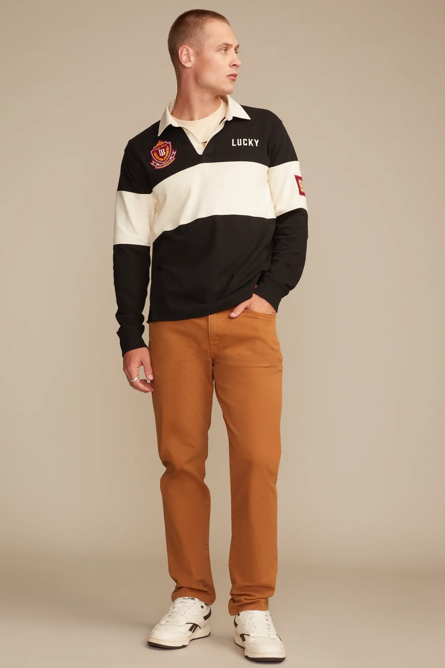 Image of Lucky Brand 410 Athletic Straight - Men's Pants Denim Straight Leg Jeans in Fawn