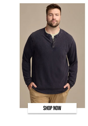 Big & Tall Long Sleeve Weekend Slub Henley Shop Now Big & Tall Long Sleeve Weekend Slub Henley Shop Now