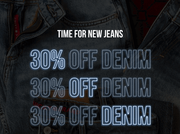 shop 30% off denim