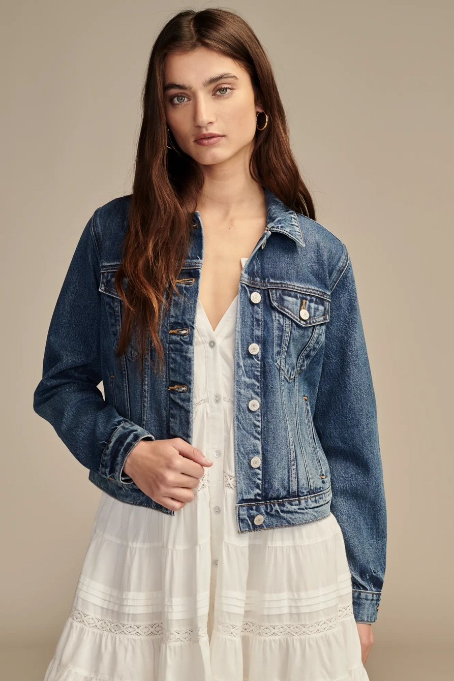 Image of Lucky Brand Tomboy Trucker Jacket - Women's Clothing Outerwear Jackets Coats in Altavista