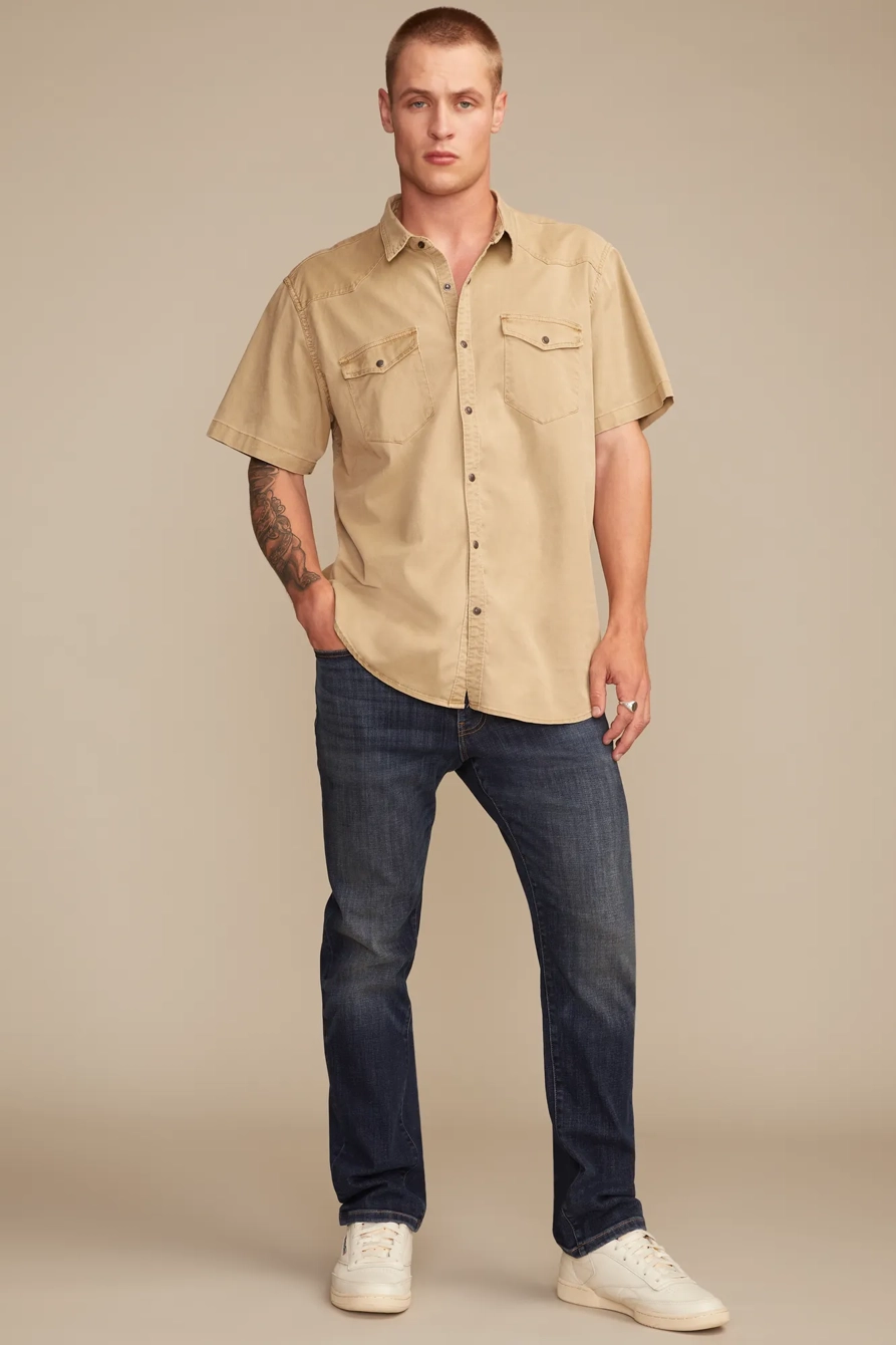 Image of Lucky Brand 410 Athletic Straight Coolmax Stretch Jean - Men's Pants Denim Straight Leg Jeans in Fayette