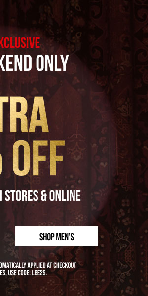 Extra 25% off Shop Men's