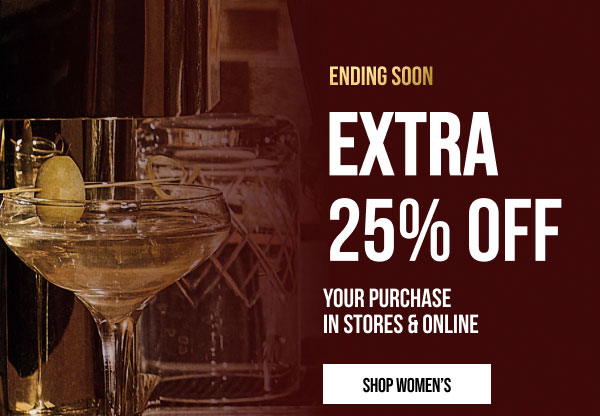 Extra 25% off Shop Women's Extra 25% off Shop Women's