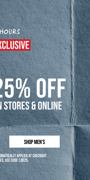 Extra 25% off Shop Men's