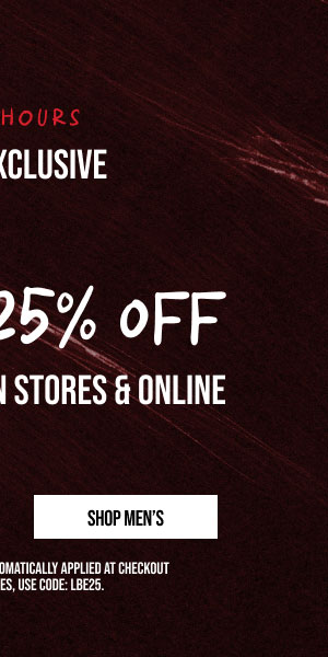Extra 25% off Shop Men's