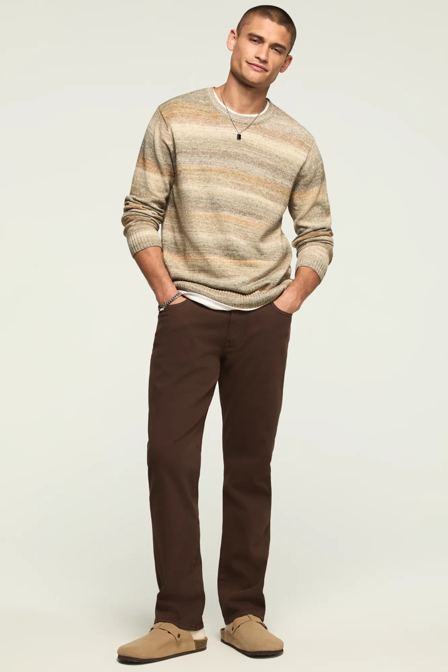 Image of Lucky Brand 410 Athletic Straight Daytripper - Men's Pants Denim Straight Leg Jeans in Cocoa Dust