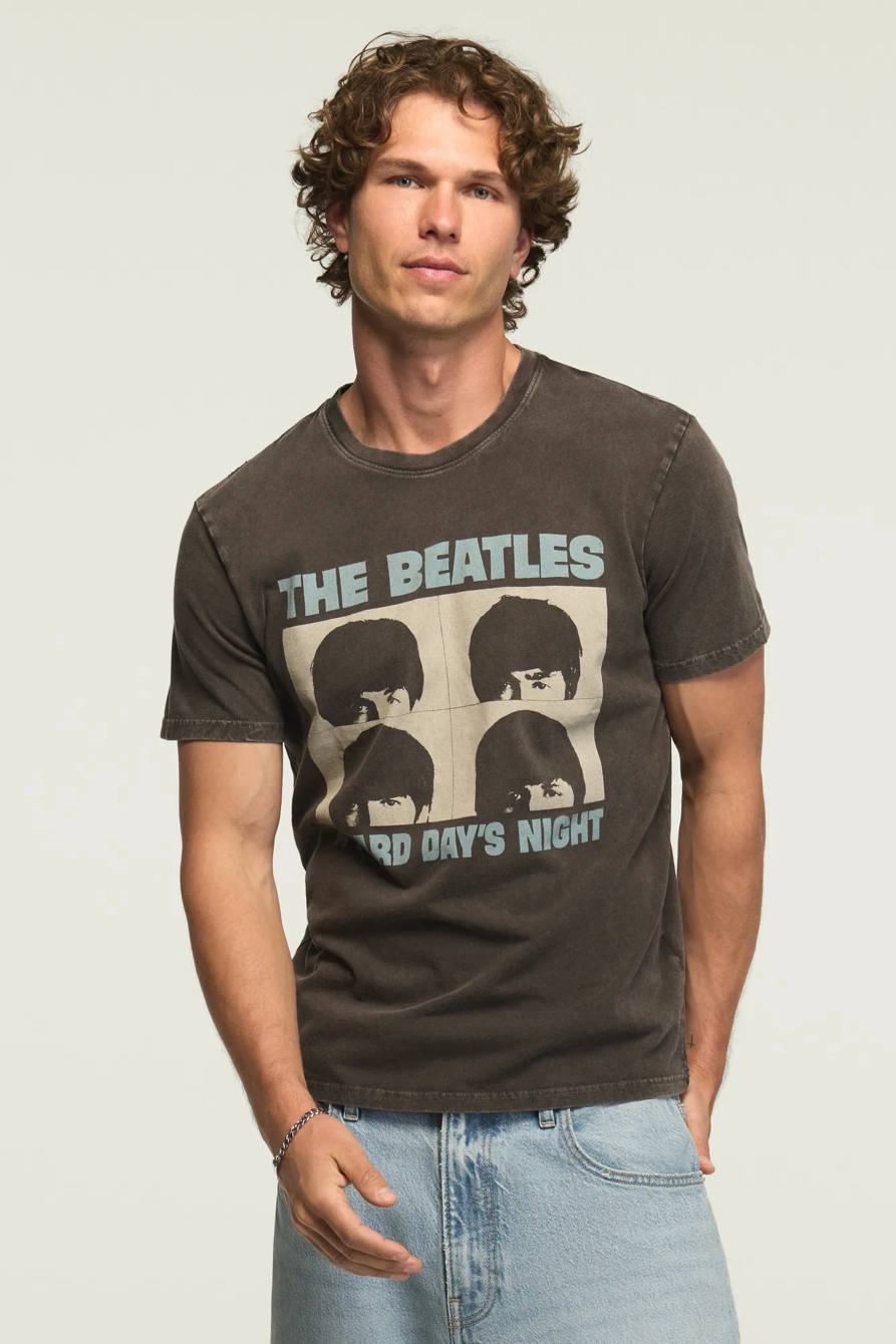 Image of Lucky Brand The Beatles Night Tee - Men's Clothing Tops Shirts Tee Graphic T Shirts in Beluga