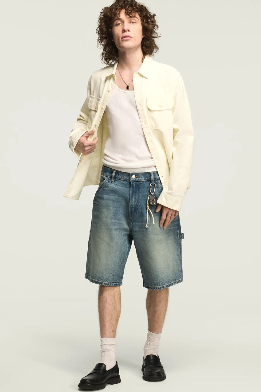 Image of Lucky Brand Baggy Short - Men's Shorts Denim Jean in Quantum Leap