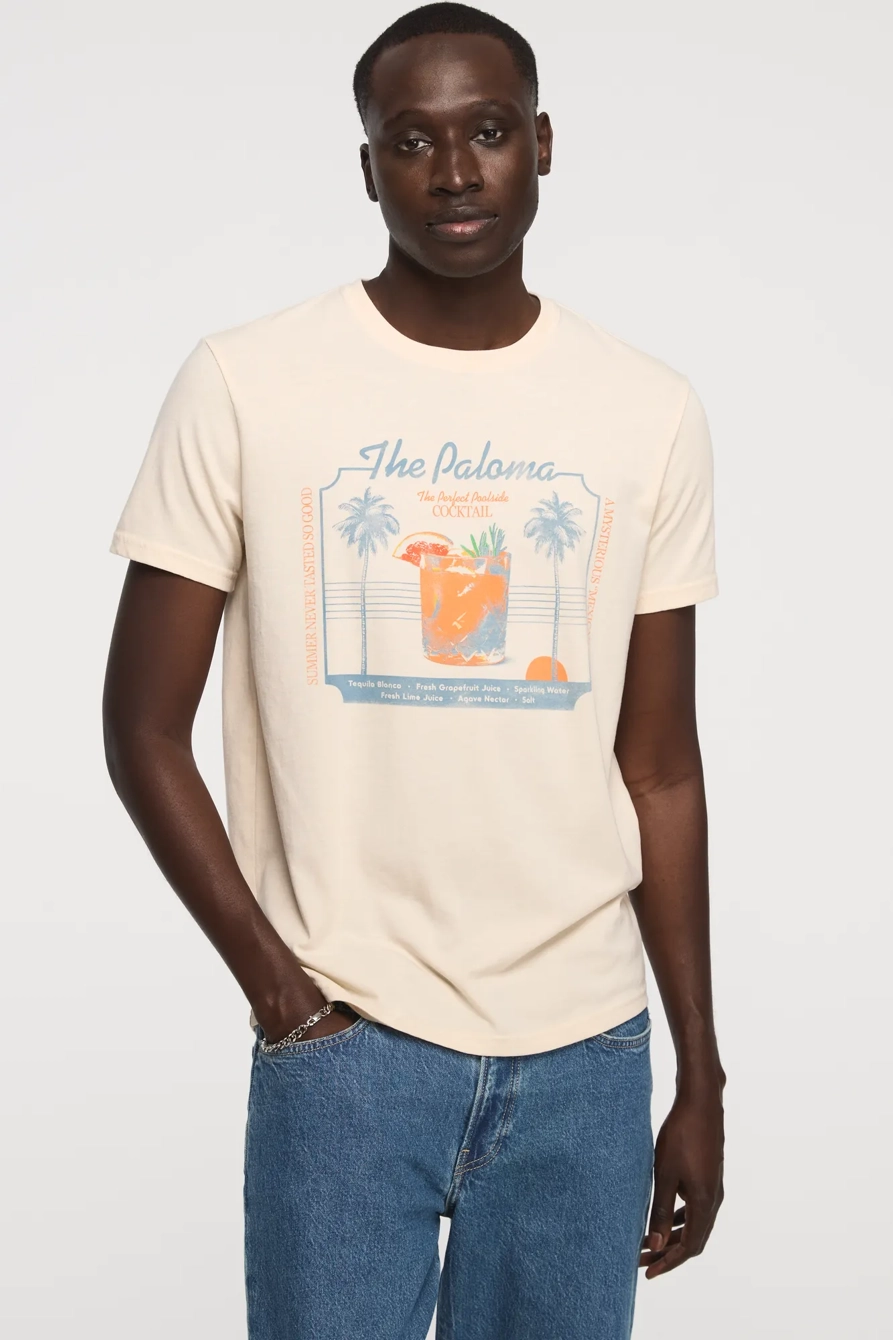 Image of Lucky Brand The Paloma Tee - Men's Clothing Tops Shirts Tee Graphic T Shirts in New Birch