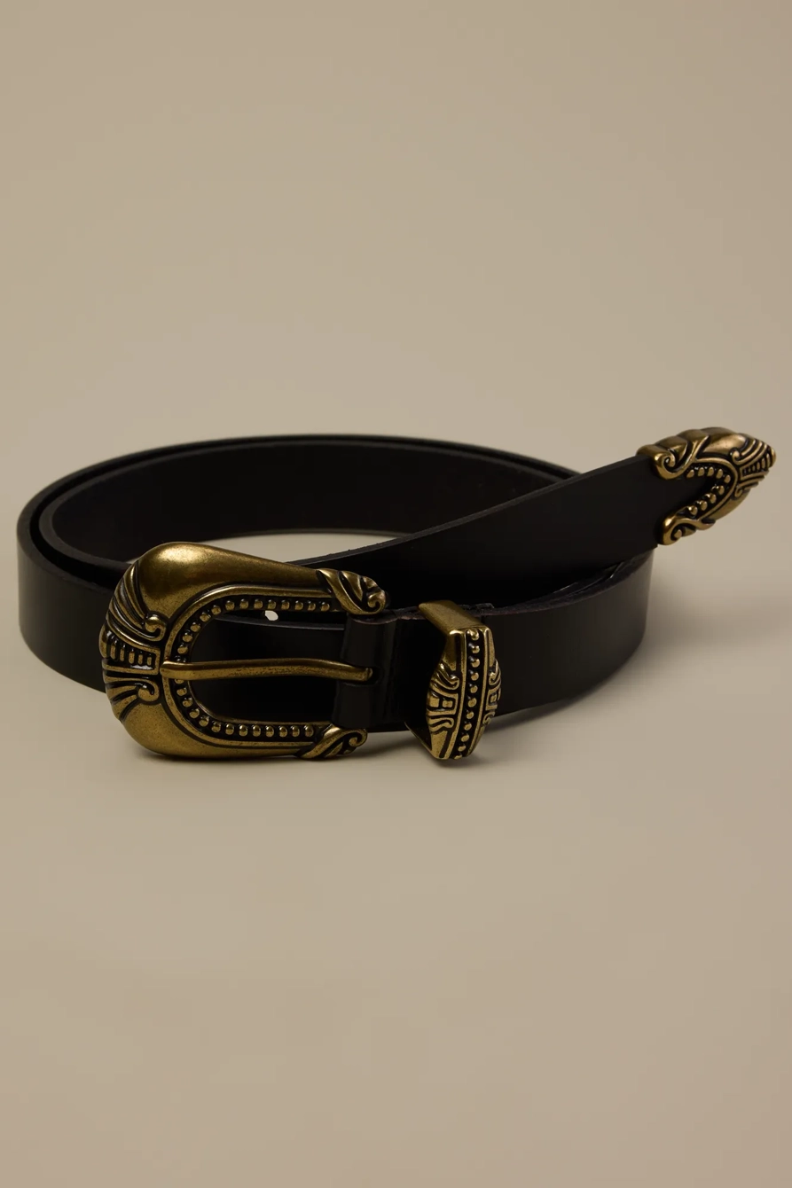 Image of Lucky Brand Western Suede Belt - Women's Accessories Belts in Black