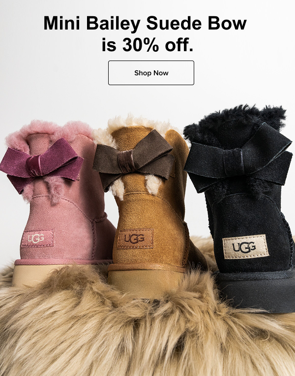 Mini Bailey Suede Bow is 30 percent off | Shop Now