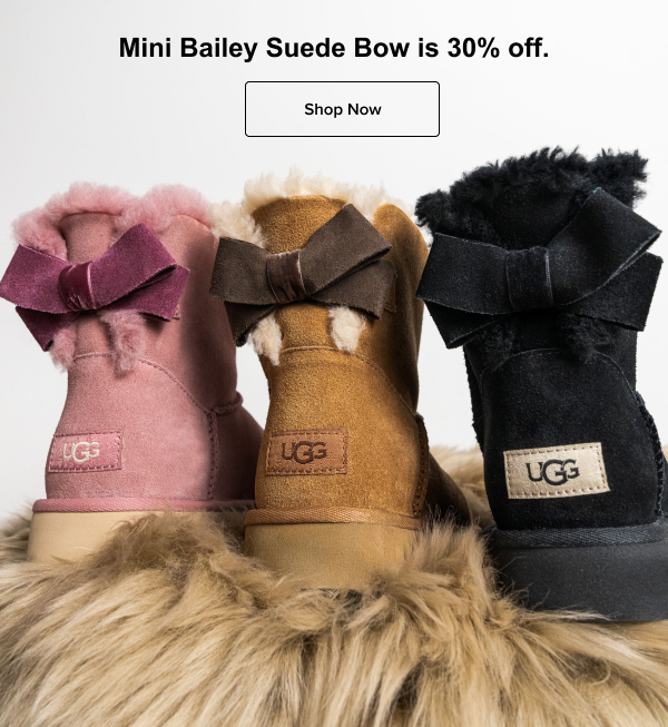 Mini Bailey Suede Bow is 30 percent off | Shop Now