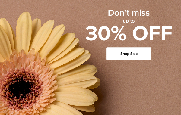 Don't miss up to 30% off