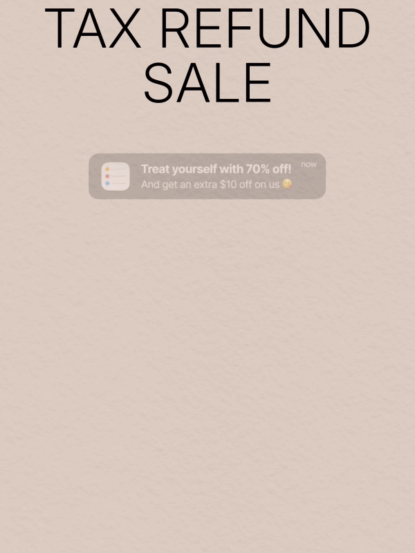 TAX REFUND SALE