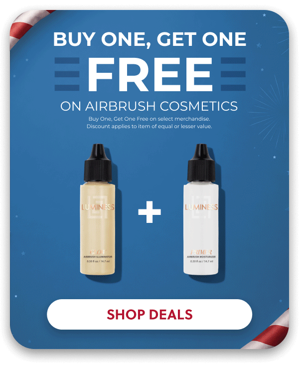 BUY ONE, GET ONE FREE ON AIRBRUSH COSMETICS!