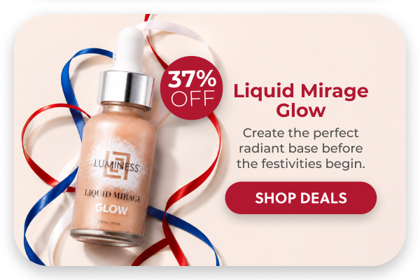 LIQUID MIRAGE GLOW: Create the perfect radiant base before the festivities begin.