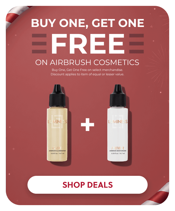 BUY ONE, GET ONE FREE ON AIRBRUSH COSMETICS!