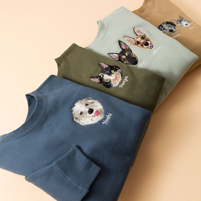 Custom Pet Embroidered Sweatshirt