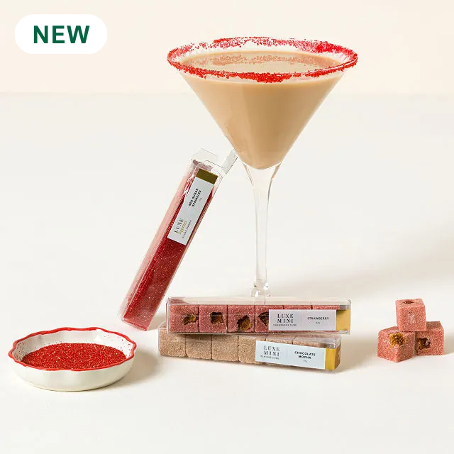 Chocolate Covered Strawberry Martini Cubes