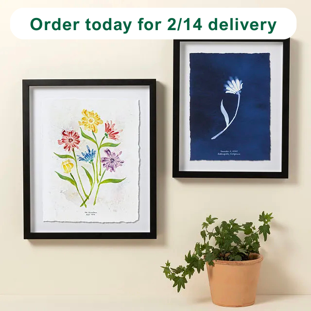 Your Name in Flowers Art Print