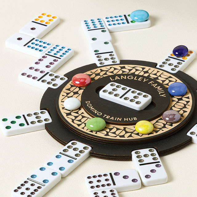 Personalized Domino Train Hub Set