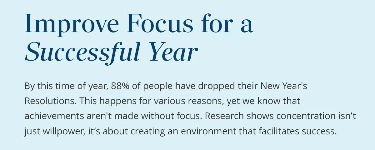 Improve Focus for a Successful Year