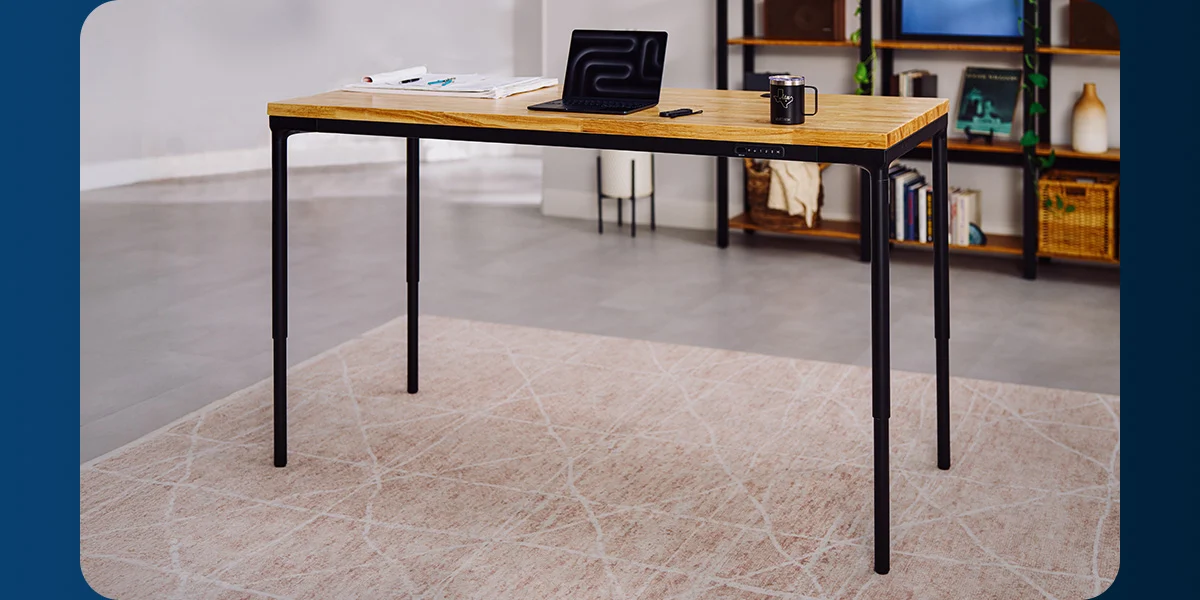 The Parsons Standing Desk in a home office