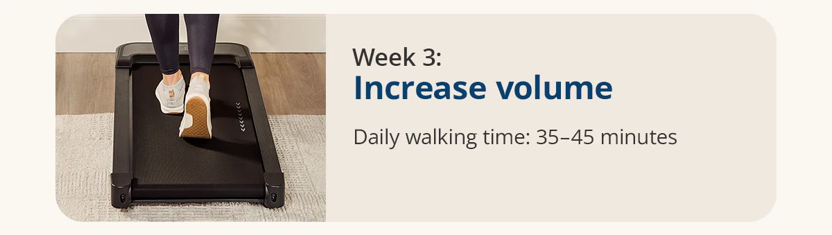 Week 3: Increase volume