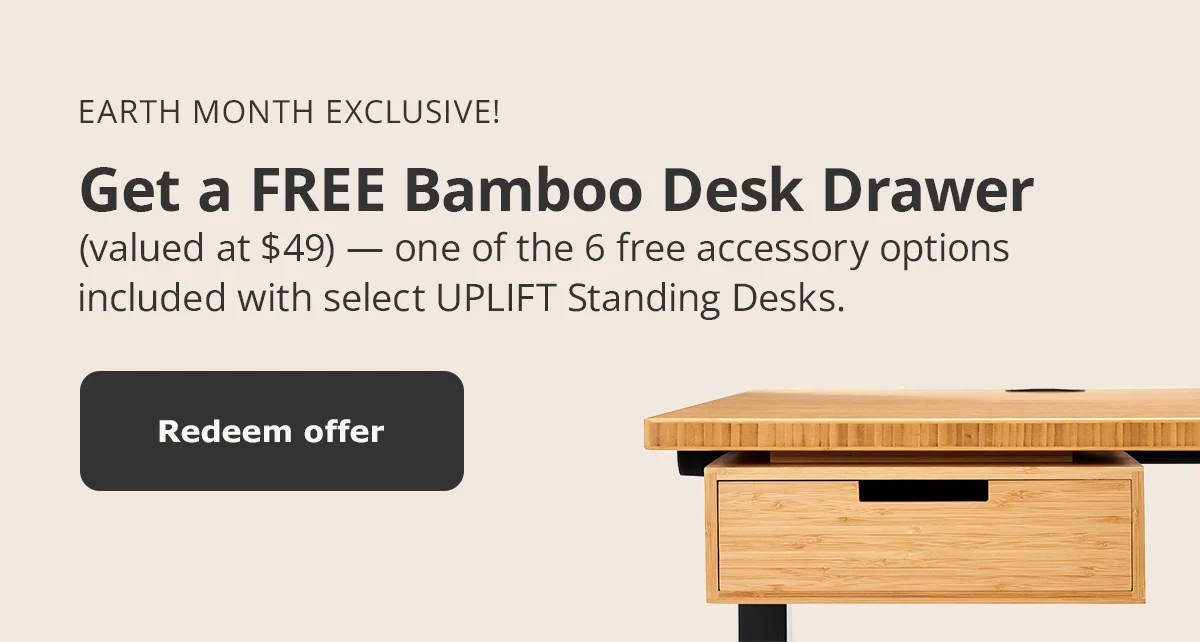 Get a FREE bamboo desk drawer