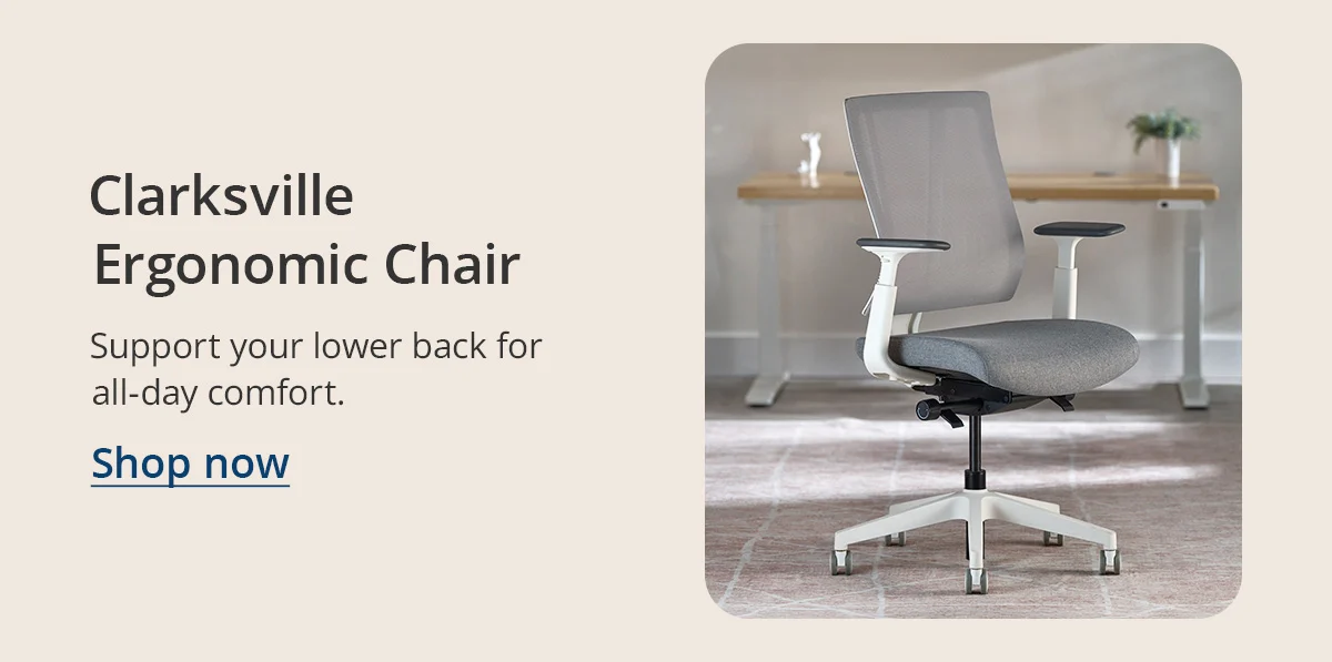 Clarksville Ergonomic Chair: Support your lower back for all-day comfort.