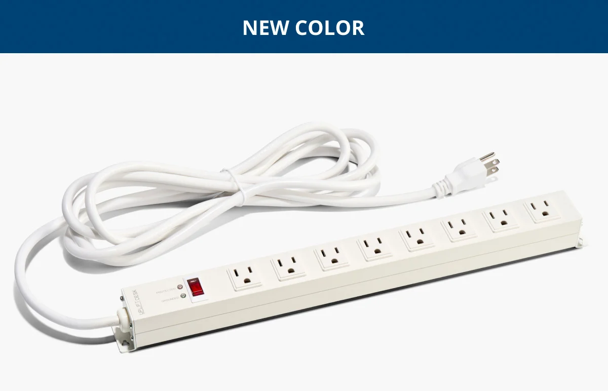 NEW COLOR: Mountable Surge Protector now available in white