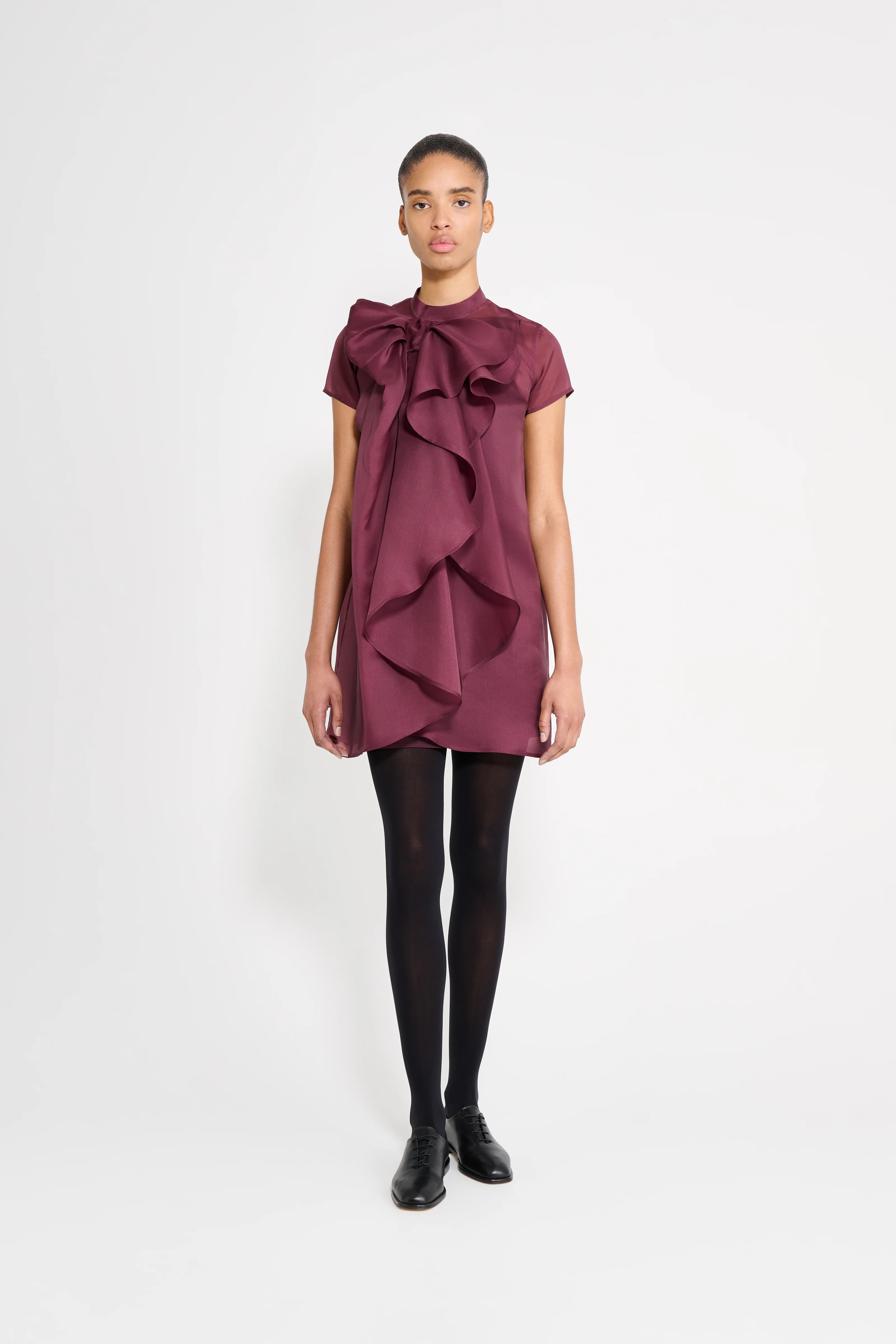 Image of BOW VOLANT ORGANZA DRESS
