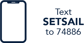 Text SETSAIL to 74886
